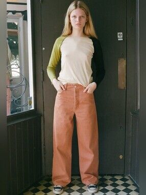 BASERANGE Navalo Organic Cotton Canvas Pants in Brick – Size Medium